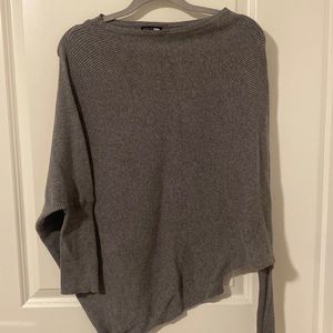 Women’s grey asymmetrical sweater